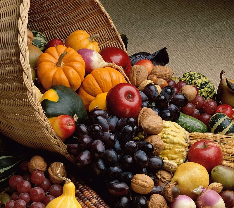 Fruits, basket, HD wallpaper