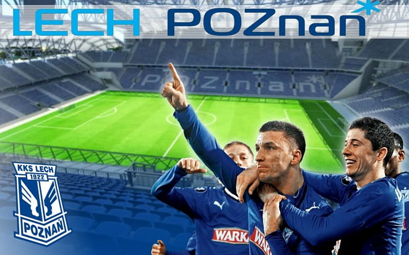 Lech Poznań, soccer, footballers, lech poznan, stadion, HD wallpaper