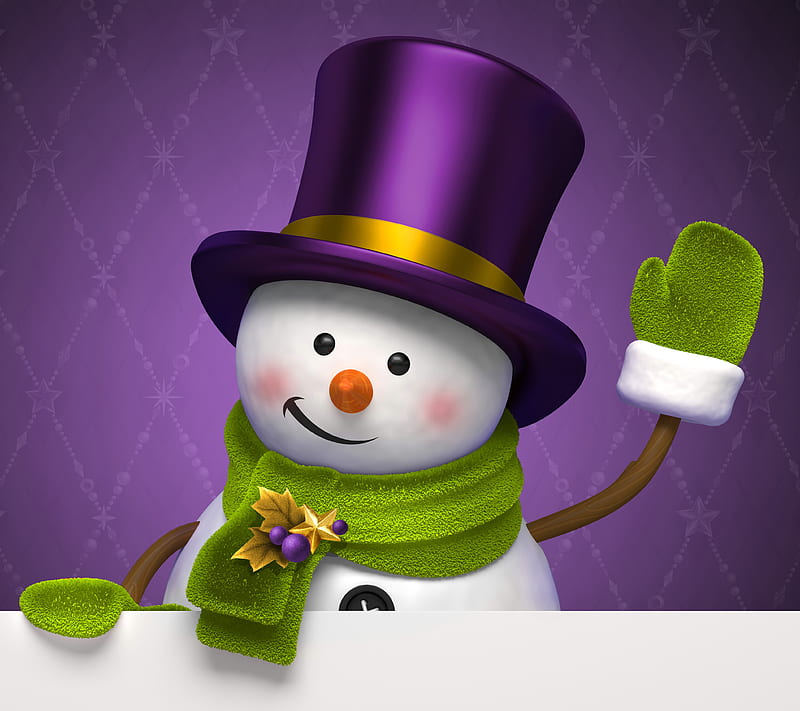 Purple snowman, HD wallpaper | Peakpx