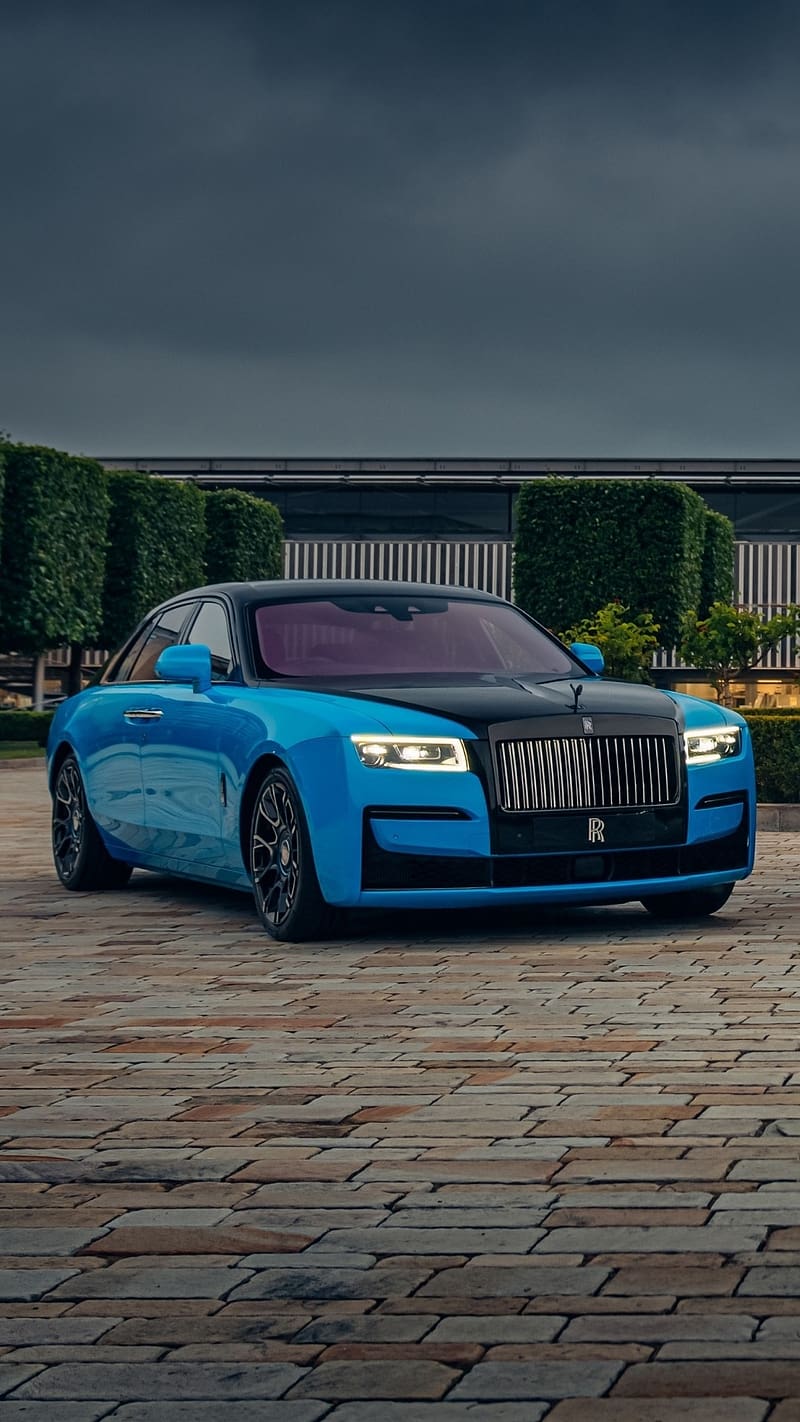 Rolls Royce Live, Blue And Black, car, royal, HD phone wallpaper