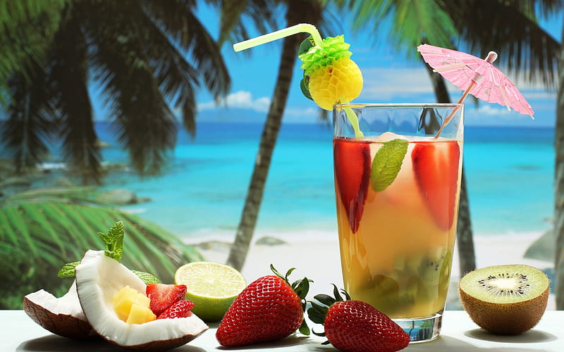 Cocktail, summer, sea, drinks, HD wallpaper | Peakpx
