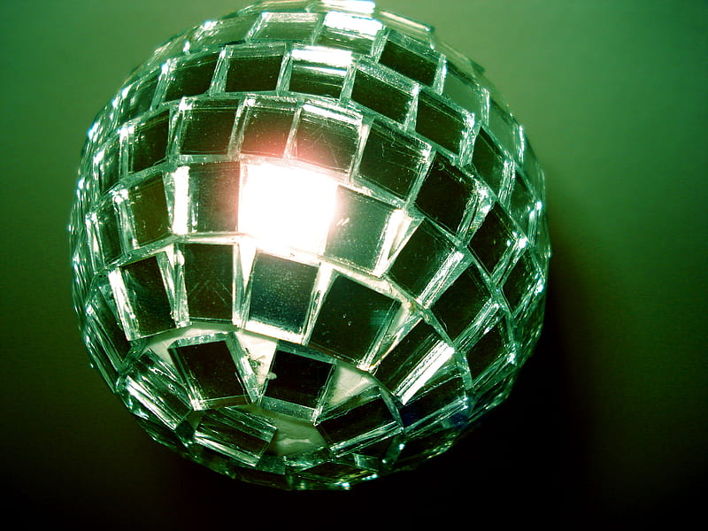 disco ball, glass, mirror, ball, glow, HD wallpaper