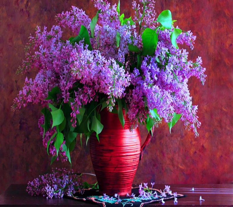 Lilacs, flowers, nature, still life, HD wallpaper