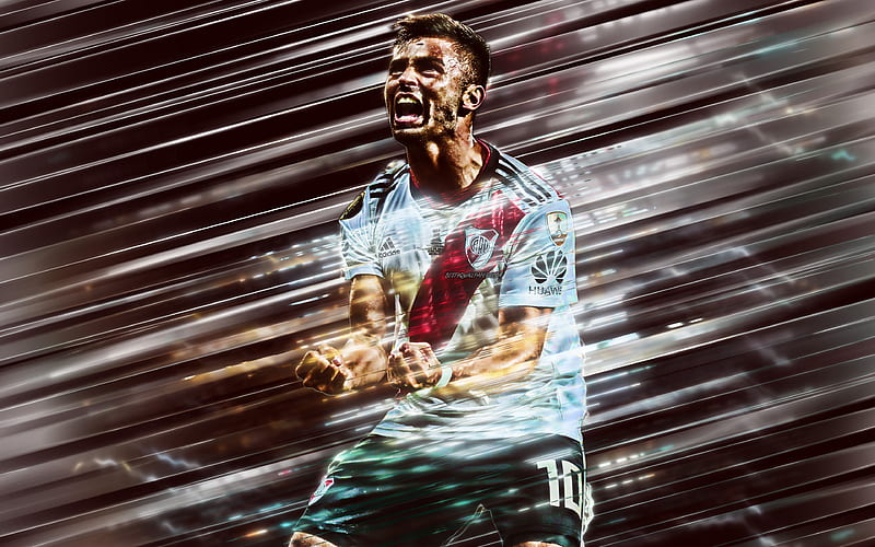 Gonzalo Martinez River Plate FC, Argentinian footballer, midfielder, goal, portrait, emotion, footballers, creative art, HD wallpaper