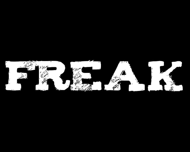 freak, gizzzi, text, black, labrano, white, HD wallpaper