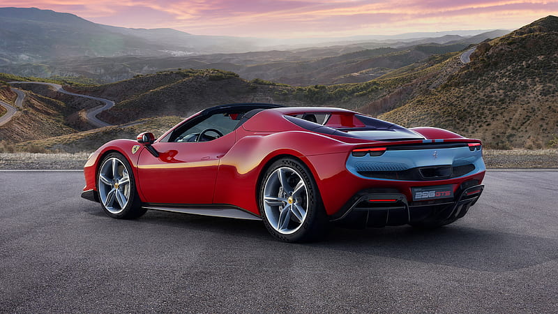 2023 Ferrari 296 GTS, Convertible, Hybrid, Turbo, V6, car, HD wallpaper