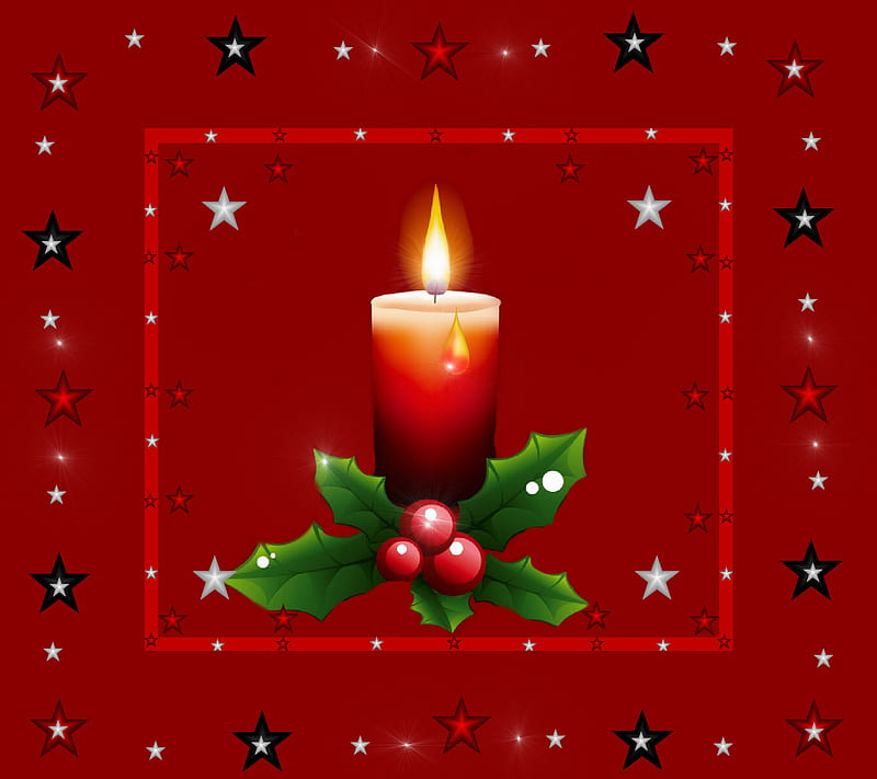 CandleLight Christm3, candle, christmas, holiday, lights, HD wallpaper