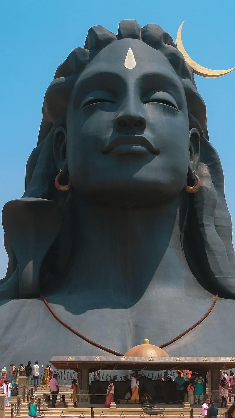 Lord Shiva Huge Statue, lord shiva , huge, statue, god, mahadev, HD phone wallpaper
