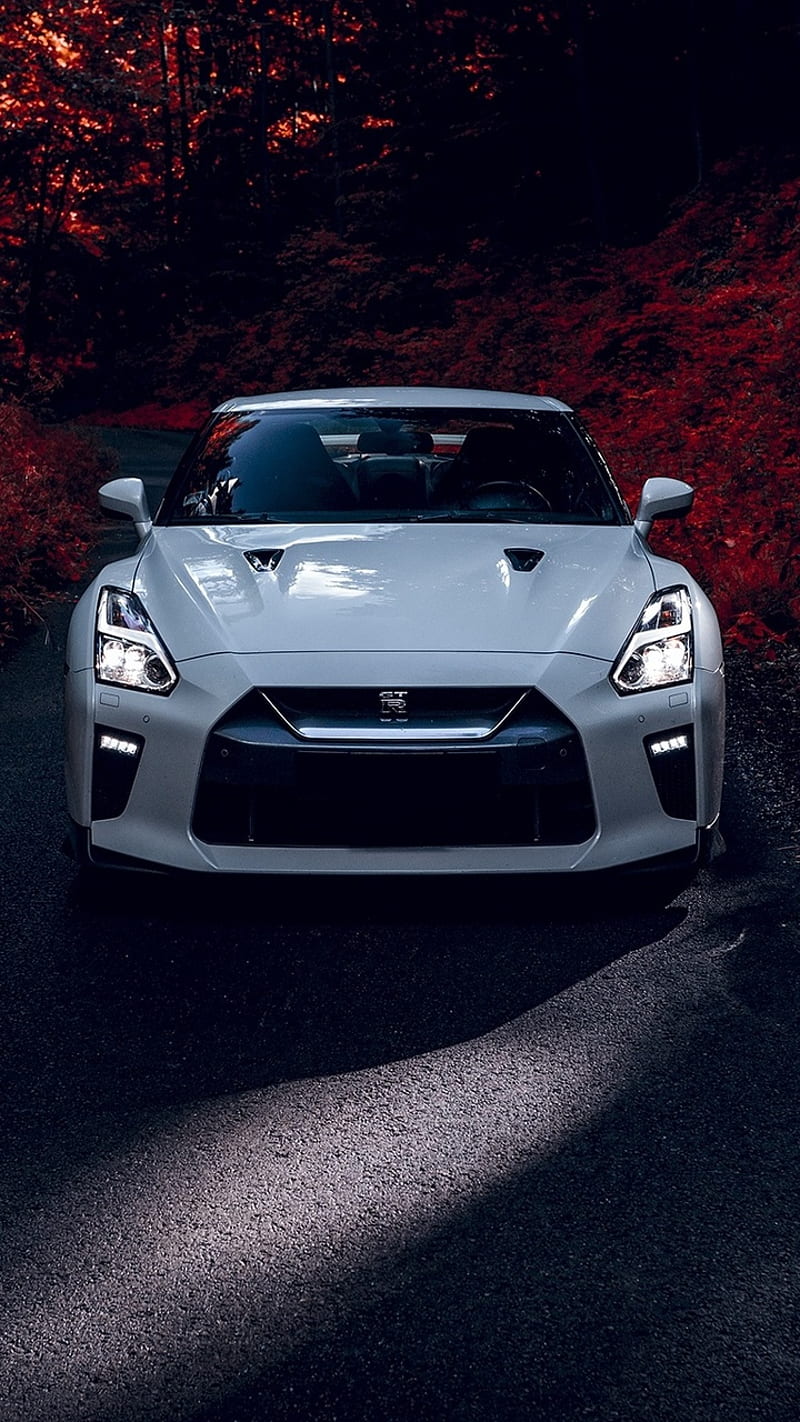 Nissan Gtr, black, r35, skyline, white, HD phone wallpaper