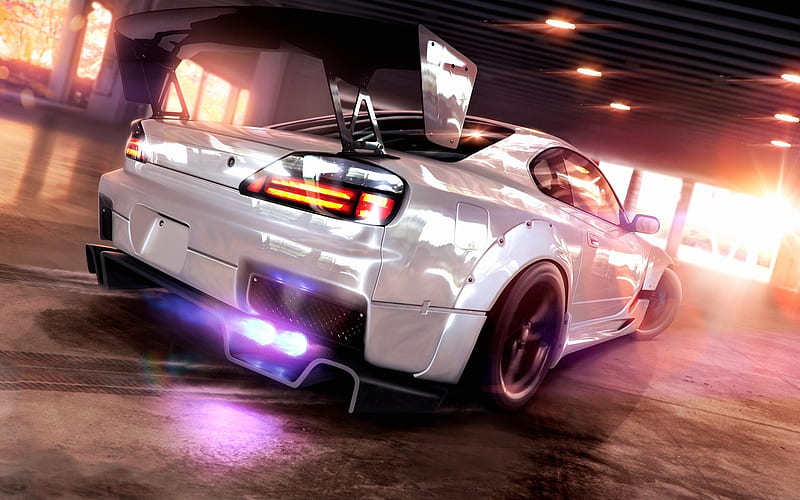 Nissan Super Tuned Nos, exhaust, carros, nissan, tuned, modified, HD wallpaper