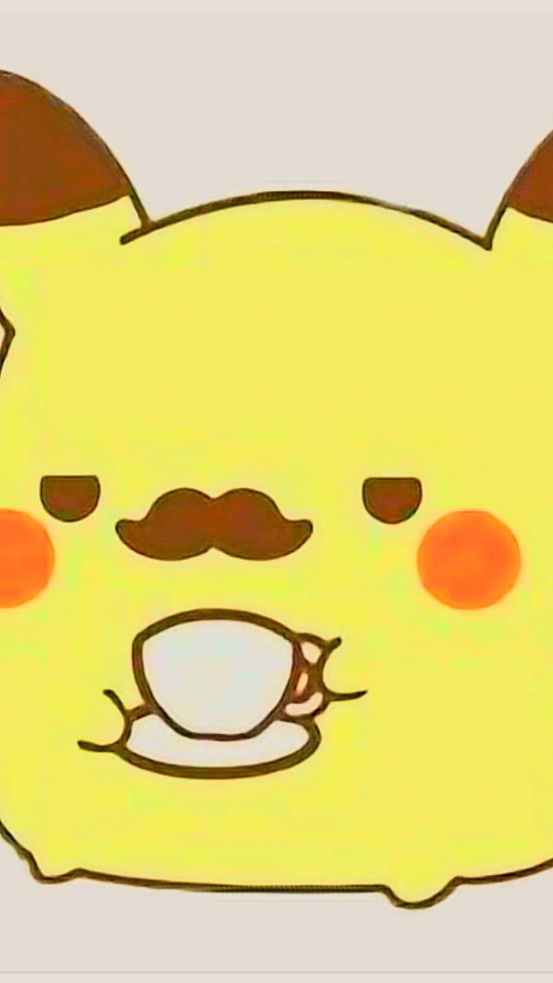 Rich pikachu, coffe, HD phone wallpaper