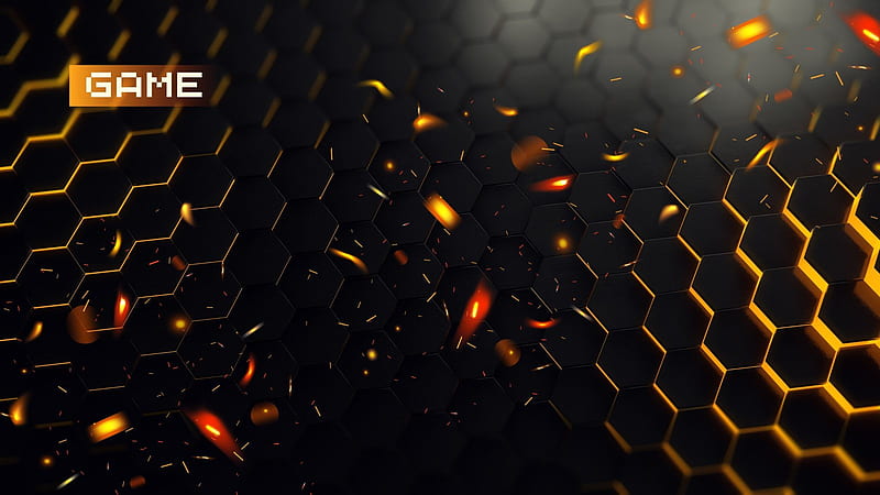 customizable gaming templates, Black and Gold, HD wallpaper