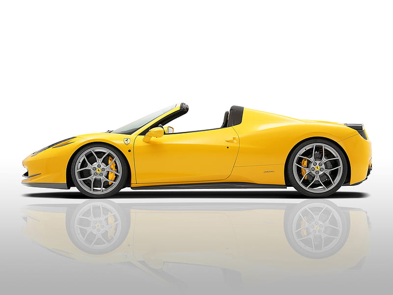 Vehicles, Novitec Rosso Ferrari 458 Spider, Car, Sport Car, Yellow Car, HD wallpaper
