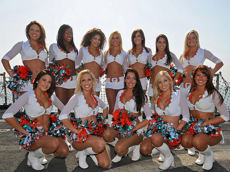 Miami Dolphin's Lilly Robbins - Cheerleading & Sports Background