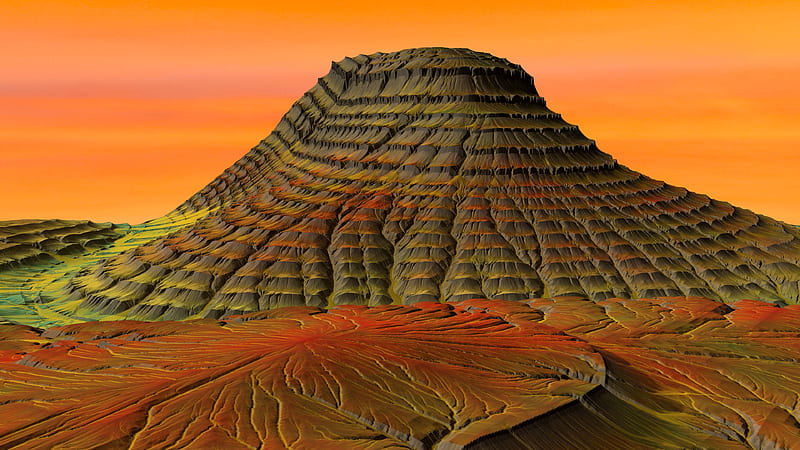 CG Mound, mound, hill, landscape, mountain, HD wallpaper
