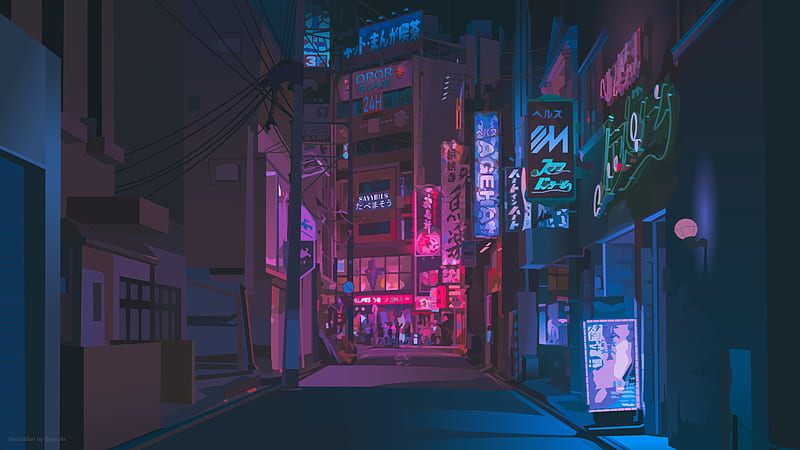 Japanese Cyberpunk City [2560x1440] : r/wallpaper