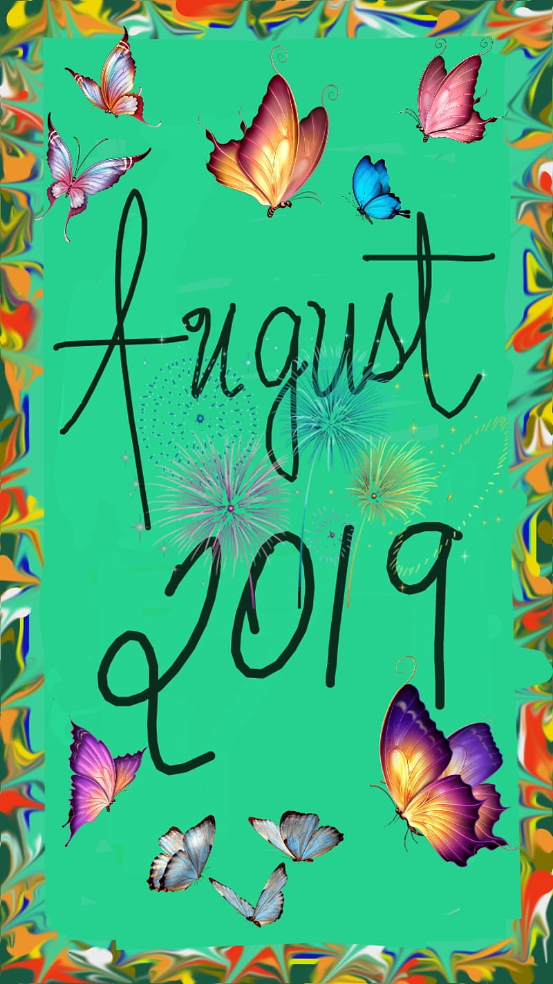 August 2019, calendar, date, leo, lion, month, HD phone wallpaper