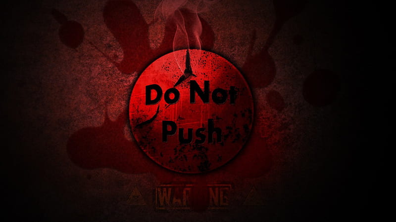 do not push, red, warning, push, button, HD wallpaper