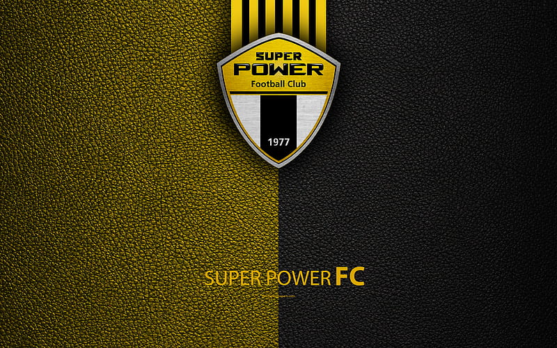 Super Power FC Thai Football Club, logo, emblem, leather texture, Bangkok, Thailand, Thai League 1, football, Thai Premier League, HD wallpaper