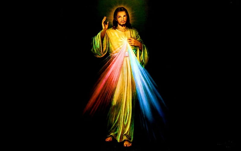 Jesus of the divine mercy, christ, jesus, god, mercy, HD wallpaper