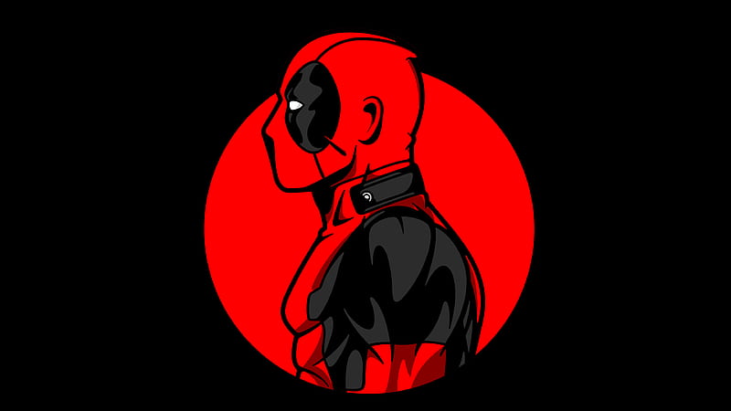 Deadpool Dark Minimal Art , deadpool, superheroes, artist, artwork, digital-art, minimalism, minimalist, behance, HD wallpaper