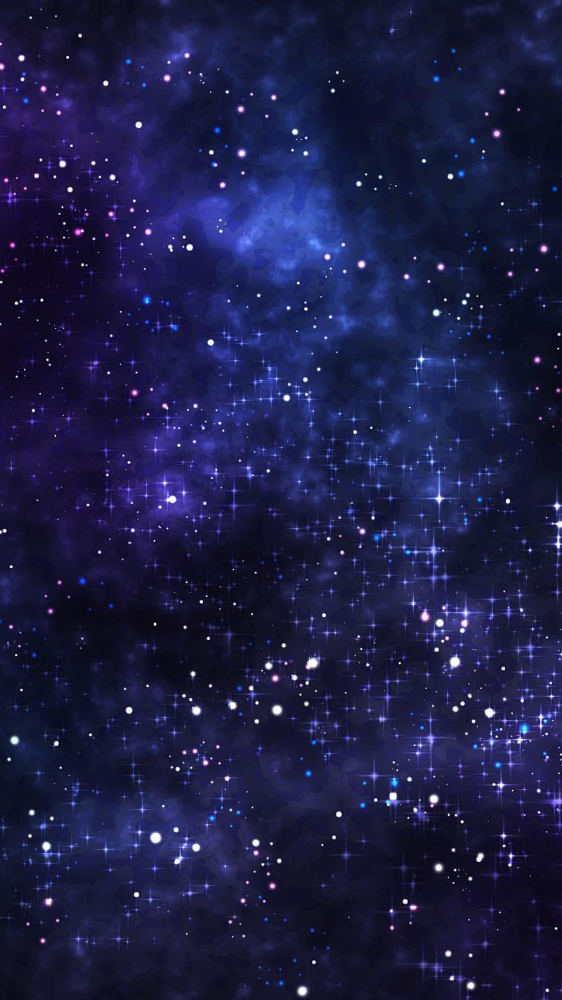 Galaxy, night, purple, space, universe, HD phone wallpaper