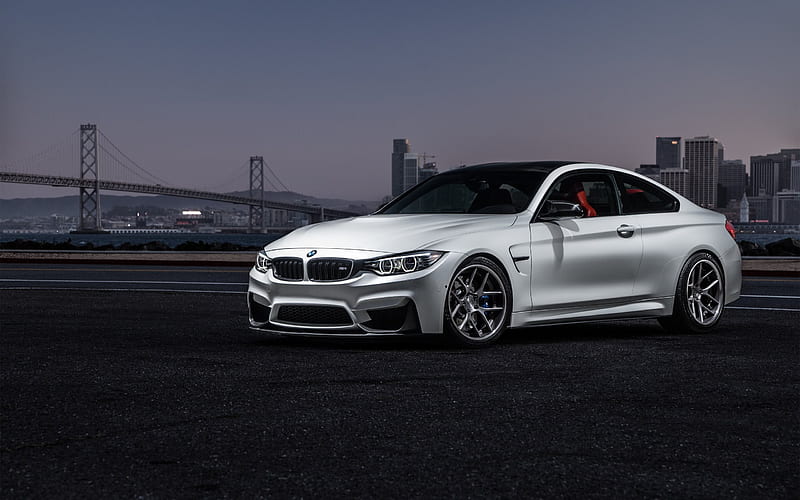 BMW M4, 2016, F82, white BMW, sports coupe, white M4, HD wallpaper