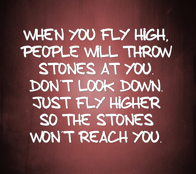 fly high, cool, fly, high, life, live, new, people, quote, saying, sign, stones, HD wallpaper