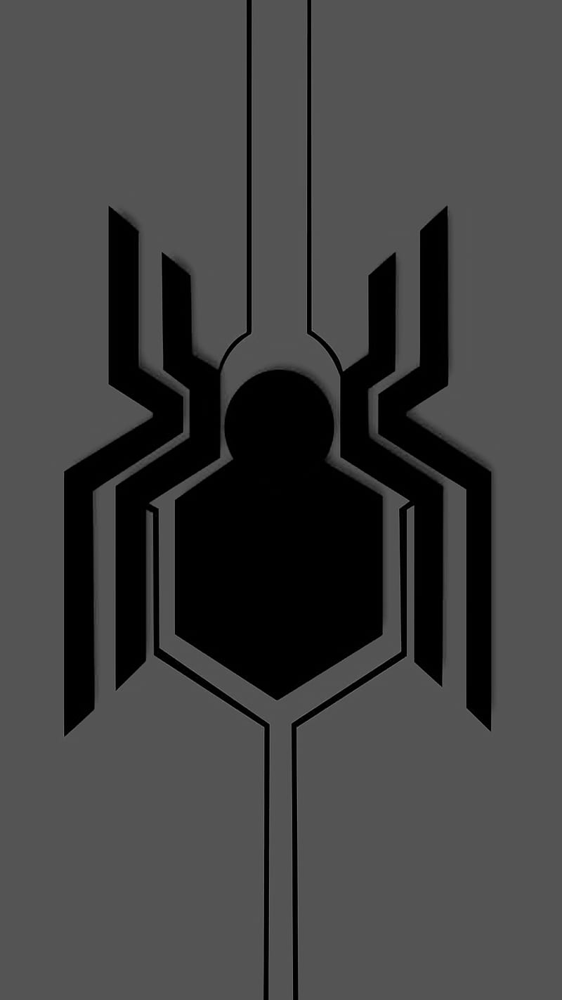 Spider logo, black, home, man, pure, united, guerra, HD phone wallpaper