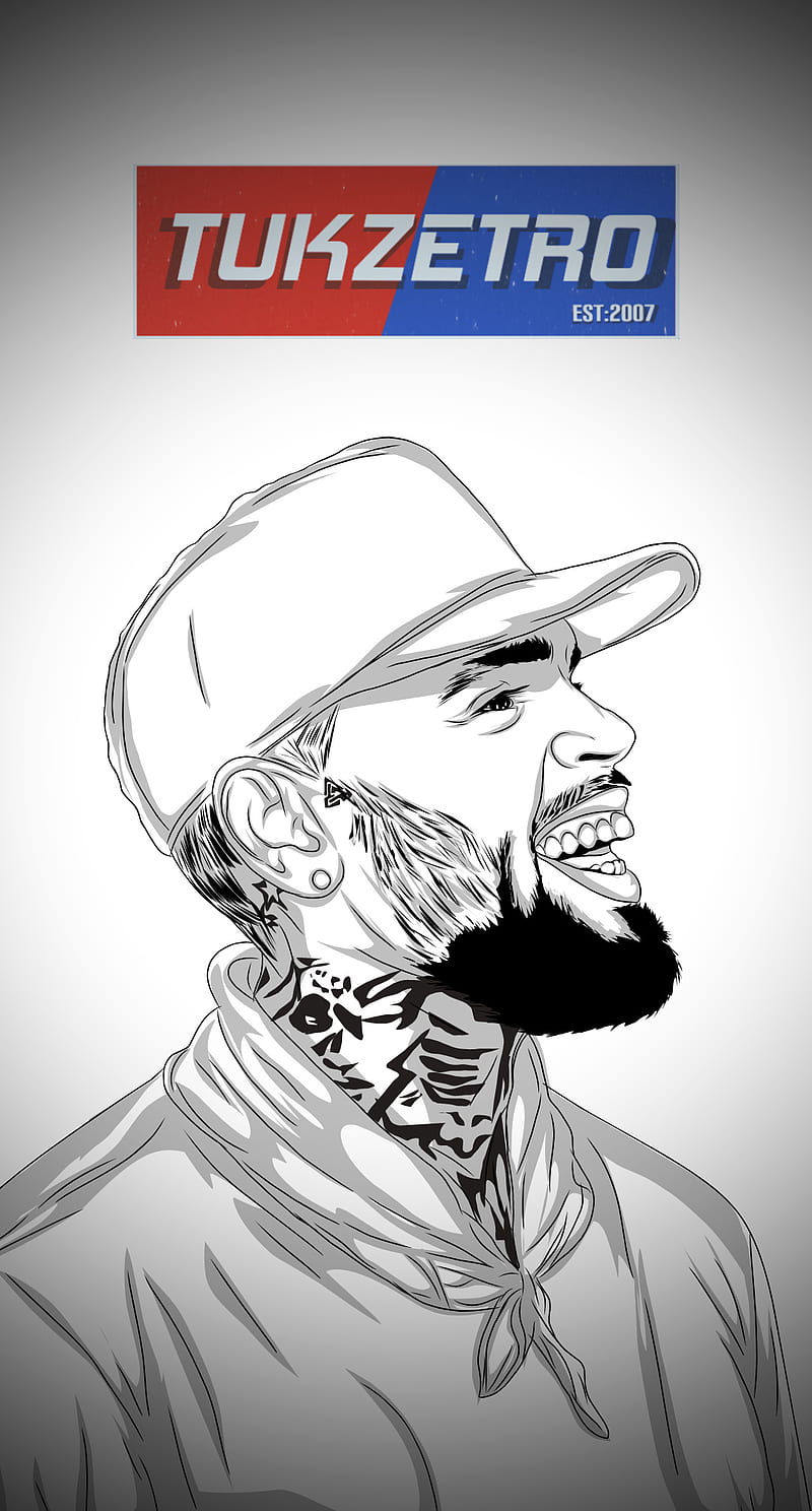 Outline, amine, arts, black pyramid, brezzy, chris brown, drawing, tukzetro, vector, HD phone wallpaper