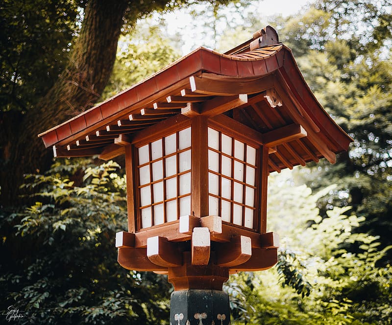 Lantern, wooden, pagoda, asia, HD wallpaper | Peakpx