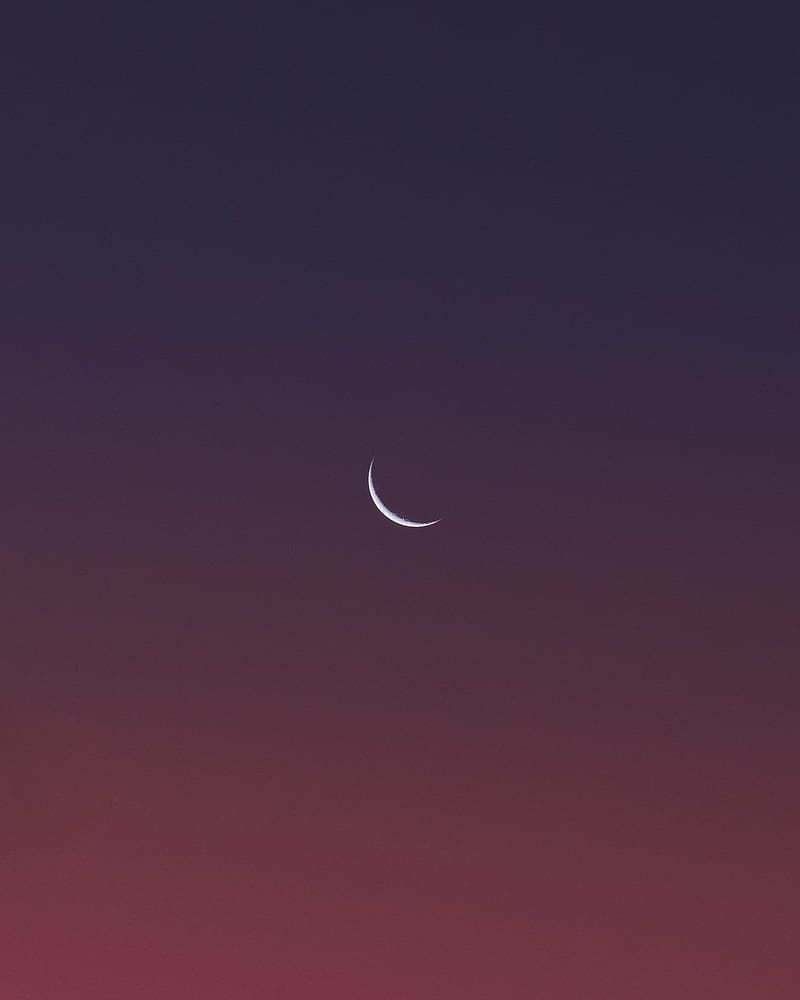 crescent moon in the sky, HD phone wallpaper