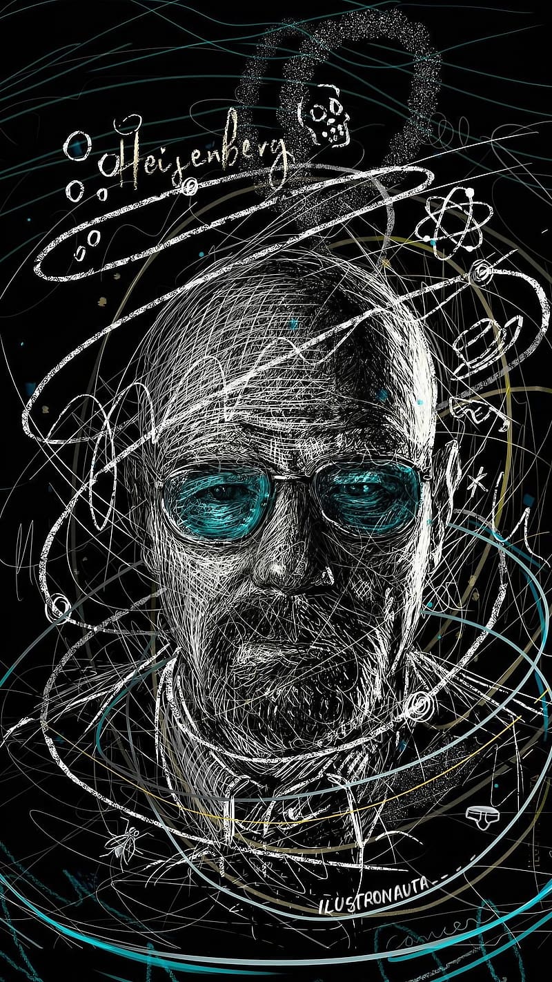 Sticker Breaking Bad Heisenberg drawing  MuralDecalcom