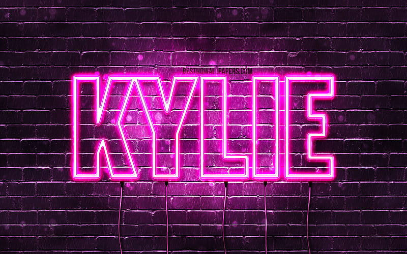 Kylie with names, female names, Kylie name, purple neon lights ...