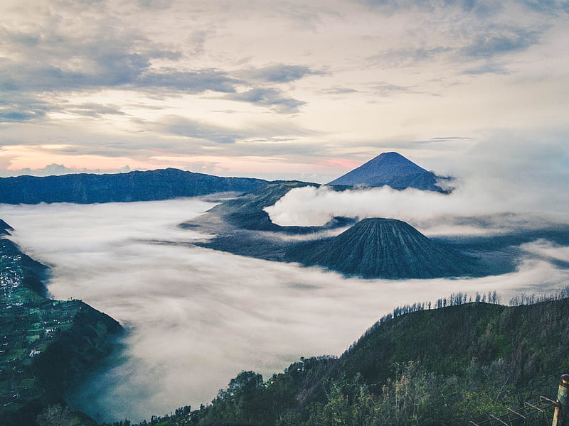 Mount Bromo East Java Indonesia , mount-bromo, volcano, nature, indonesia, world, HD wallpaper