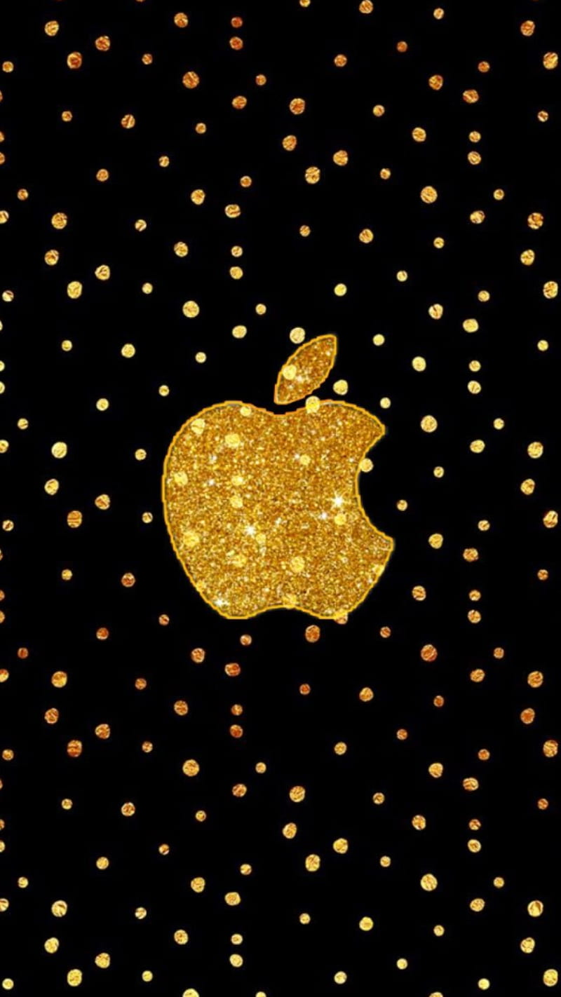 Apple, apple logo, gold, golden, HD phone wallpaper