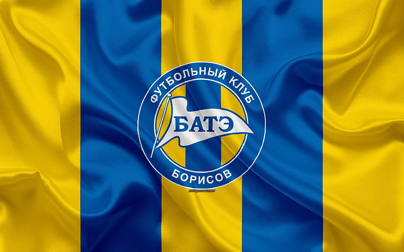 FC BATE Borisov, football club bate borisov, zholto sinie, emblem, crest, bate, flag, borisov, sport, logo, belarus, bate borisov, football, yellow blues, fc bate, belarusian, barysaw, soccer, HD wallpaper