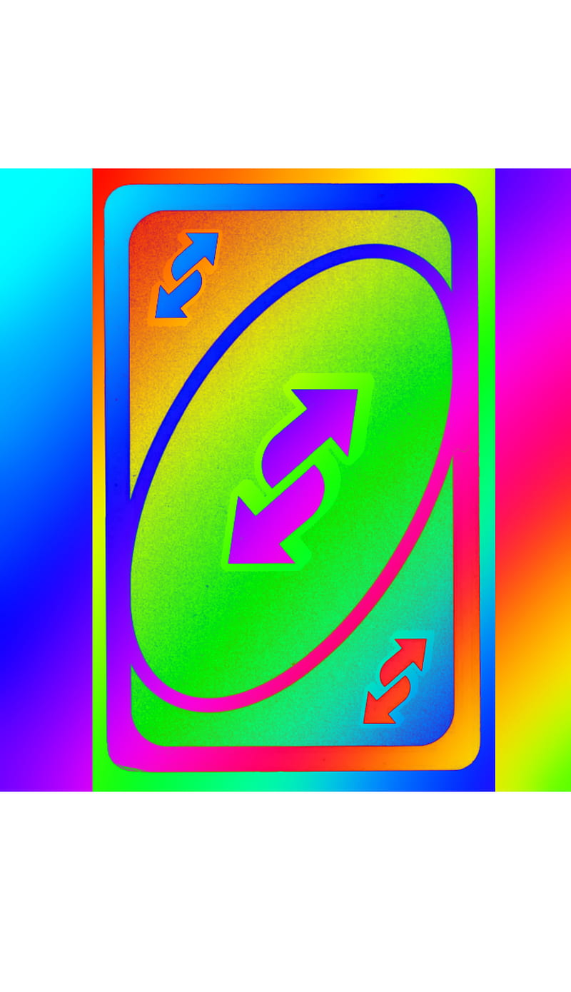 Uno reverse raindbow, card, rainbow, uno reverse, HD phone wallpaper