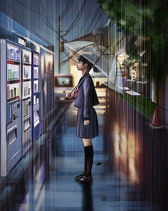 Download Pink Anime Aesthetic Vending Machine Wallpaper | Wallpapers.com
