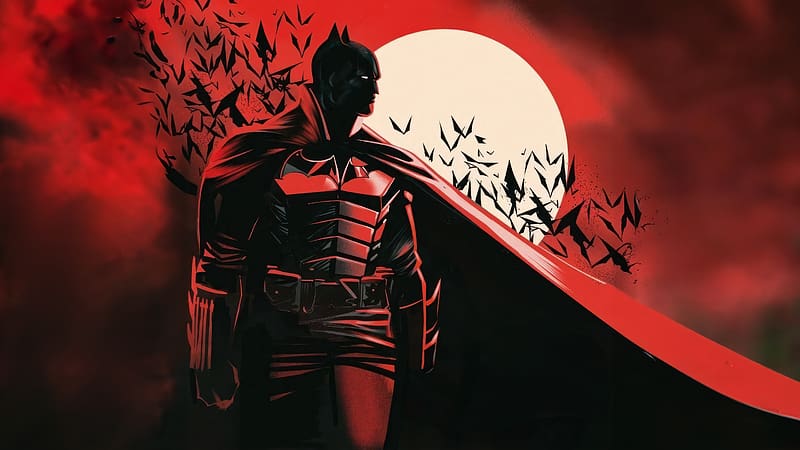 The Batman Red, the-batman, batman, superheroes, artwork, digital-art ...