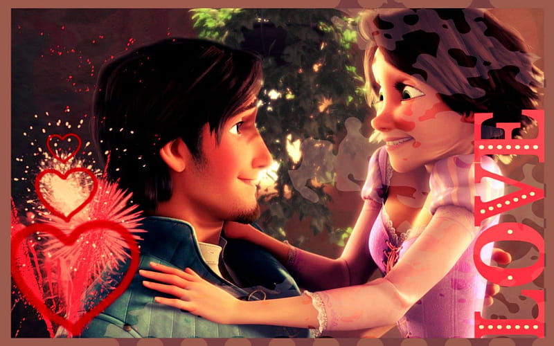 Rapunzel And Flyn Valentine S Day, Valentine, And, Flyn, Rapunzel, Day, S, HD wallpaper