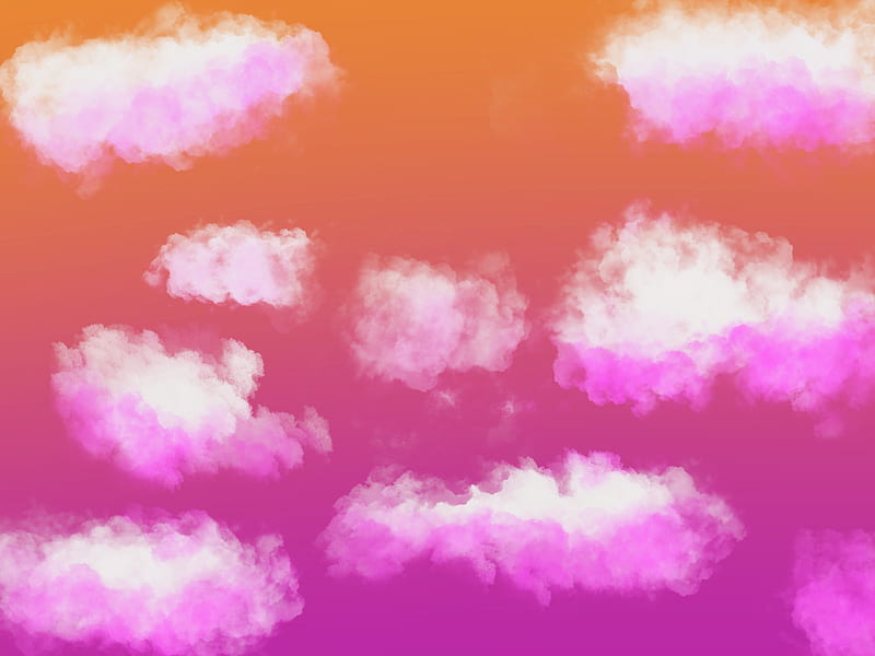 Cloud of dreams, aesthetic, art, color, dream, paint, procreate, sky, sunrise, sunset, HD wallpaper