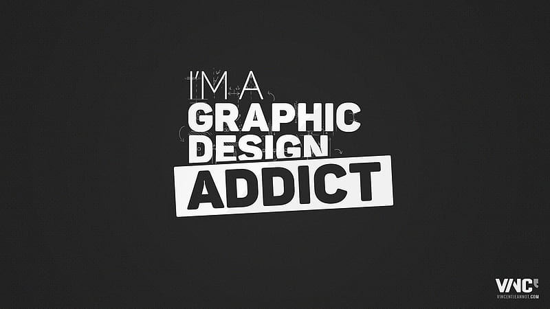 Graphic Design Addict, quotes, quote, desenho, gray background, typography, HD wallpaper