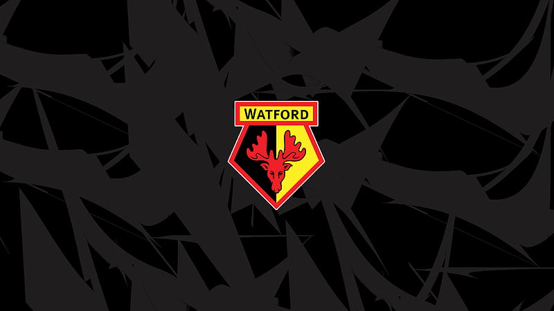 Black Emblem Logo Soccer Watford F.C, HD wallpaper