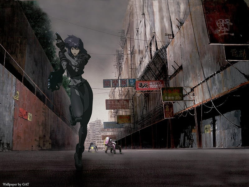 Motoko Kusanagi, ghost in the shell, tachikoma, anime, HD wallpaper