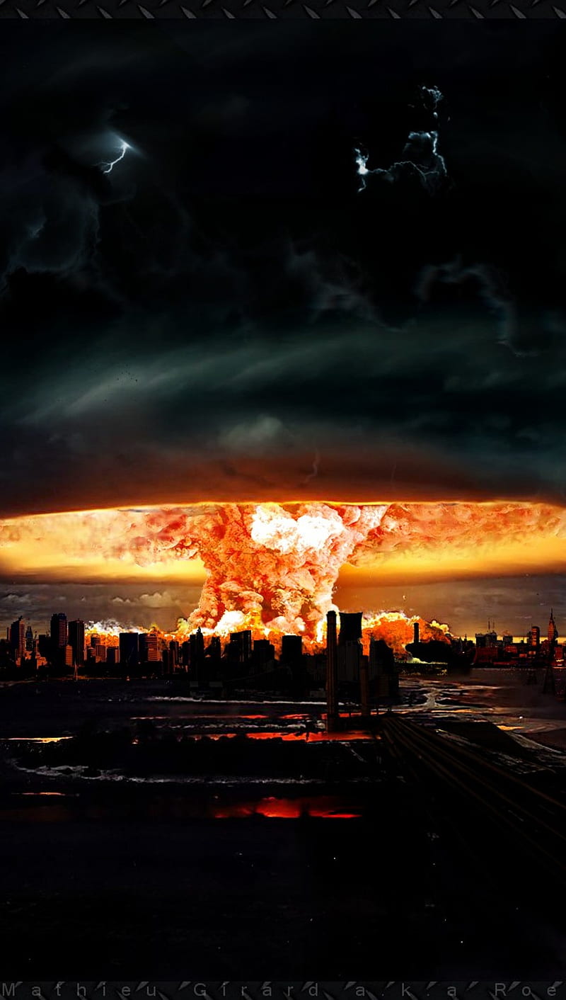 Nuclear Blast, city, HD phone wallpaper
