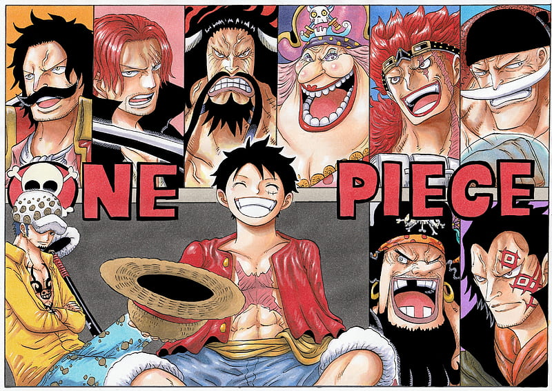 One Piece, Charlotte Linlin , Edward Newgate , Eustass Kid , Kaido (One Piece) , Marshall D. Teach , Monkey D. Dragon , Monkey D. Luffy , Shanks (One Piece) , Trafalgar Law, HD wallpaper