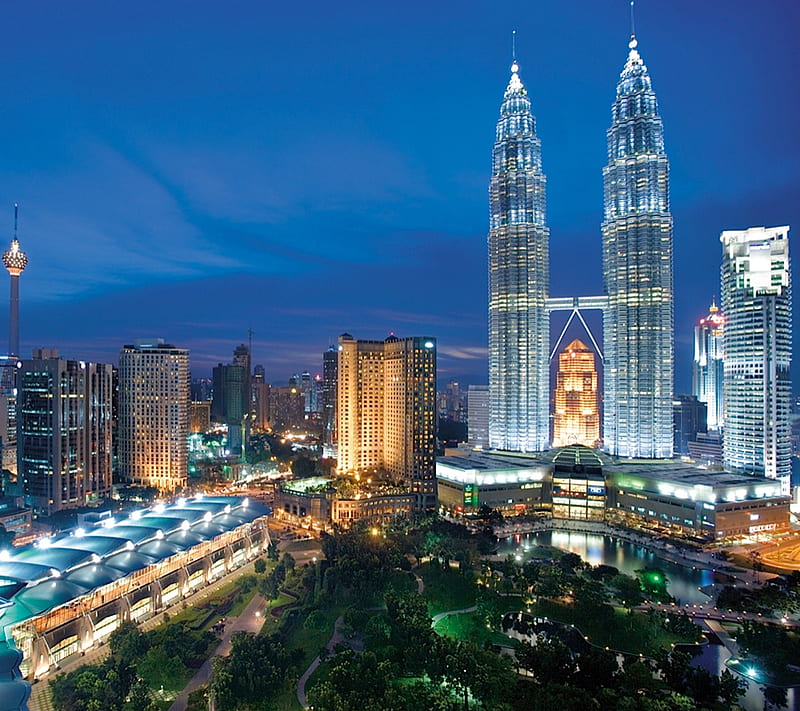 Kuala Lumpur Night, landscape, HD wallpaper