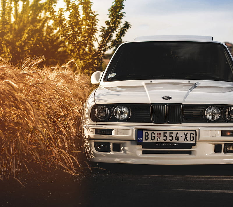 BMW 325i, 350, car, e30, white, HD wallpaper