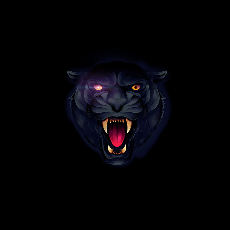 Black Panther, light, red eye, sick, HD phone wallpaper